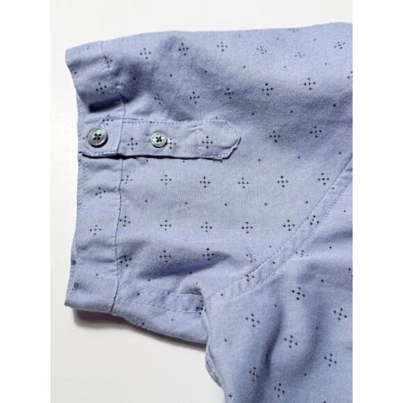 Six Lincoln Men's Short Sleeve Button-Up Shirt - Light Blue, Size Medium - Picture 5 of 10